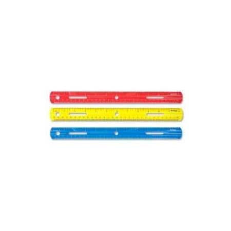 Acme United Westcott  Plastic English and Metric School Ruler, 12" Long, Assorted Colors, 1 Each 10526